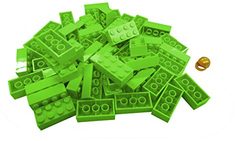 Lego® Classic Basic 3001 2x4 Lime Grüne Bausteine - 50 Stück Lime - Perfekt für Kreative Bauprojekte und Lego® Konstruktionen