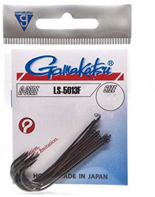 Gamakatsu LS-5013 Haken schwarz - Meereshaken, Angelhaken zum Meeresangeln, Einzelhaken, Öhrhaken, Butthaken zum Brandungsangeln, Größe/Packungsinhalt:Gr. 1/0-10 Stück