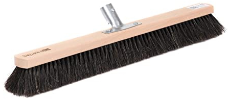 BawiTec Rosshaarbesen Besen-Länge 40cm,mit Metall-Stielhalterung Ø24mm,Rosshaar-Naturhaar-Borsten-Mischung,sehr weich,sehr Gute Staubbindung,Kehrbesen,Saalbesen,ohne Stiel,für Innen