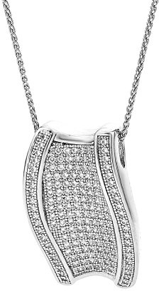Orphelia Damen-Ketten mit Anhänger 925 Sterling Silber zirkonia ZH-7357
