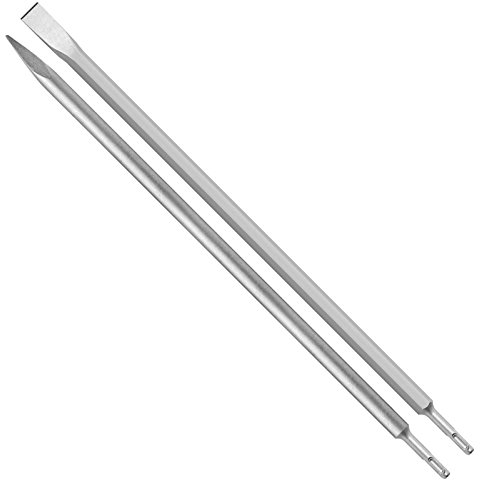 2 Stück SDS Plus Meissel Set Meißel Spitzmeißel Flachmeißel extra lang 800 mm
