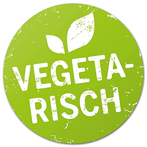Finest Folia 500x Produkt Aufkleber Bio, Vegan, Glutenfrei, Laktosefrei, Vegetarisch, (R002 Vegetarisch)