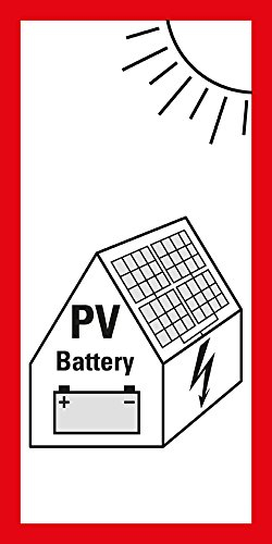 LEMAX® Hinweisschild Photovoltaikanlage mit Batteriespeicher...,VDE-AR,Folie,200x100mm