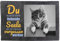 wandmotiv24 Gedenktafel Tiere, Schieferplatte mit Schwarz/Weiß-Foto 30x20cm, Grabstein Hund Katze personalisiert mit Ihrem Lieblingsmotiv, Wetterfest, Grabplatte, Haus-Tier, Erinnerung M0239