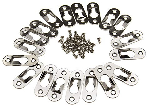 OTOTEC Flache Schlüsselloch-Aufhänger, 42 mm x 16 mm, für Bilderrahmen, Spiegel, Schrank, 20 Stück