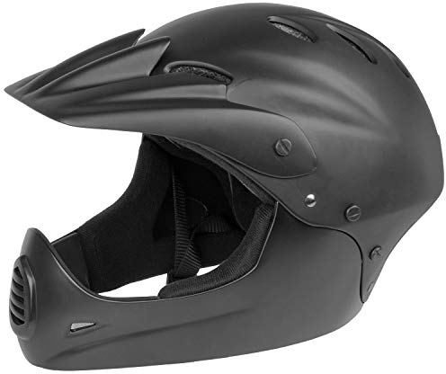 M-Wave Unisex – Erwachsene Downhill Helm >All in 1<, Größe M, 54-58 cm, Mattschwarz, schwarz