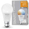 LEDVANCE Smarte LED-Lampe mit WiFi Technologie, Sockel B22d, Dimmbar, Lichtfarbe änderbar (2700-6500K), ersetzt Glühlampen mit 60 W, SMART+ WiFi Classic Tunable White, 1er-Pack