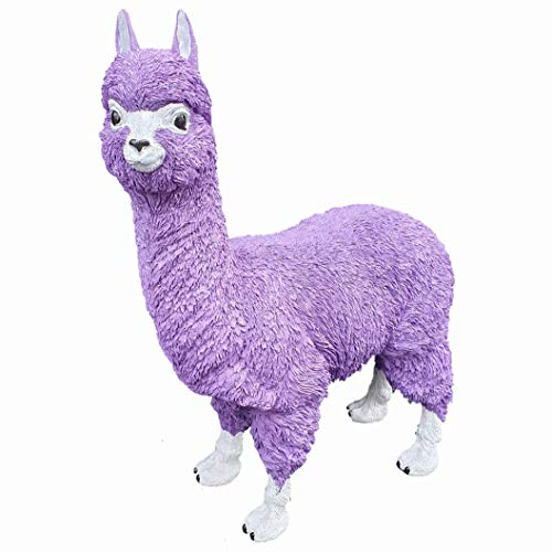 Aspinaworld Gartenfigur, Alpaka Figur in lila, 45 cm, Figur für den Garten, wetterfeste Deko