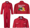 Kids children boiler suit overalls customise personalise farmer animals tractor in red or blue