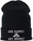 Lustige Strickmütze - Warme Wintermütze mit Spruch Give Respect to get Respect - Biker Beanie für Damen und Herren - Unisex Wollmütze - Heavy Metal Haube mit Spruch