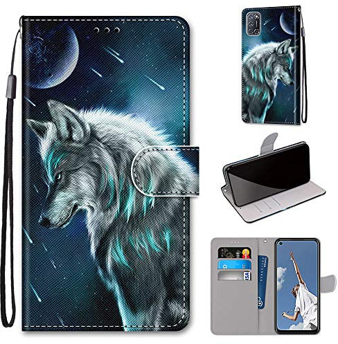 SIENIANLINE Handyhülle für Oppo A72 Hülle Leder Oppo A52 Klapphülle Handyhülle Wallet Case mit Kartenfach und Standfunktion für Oppo A52/A72/A92