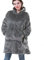 AZENTOP Oversized Hoodie Blanket Plush Sherpa Wearable Hooded Giant Sweatshirt Blanket Soft Warm Cosy Thermal Throw Blanket for Adults, Men, Women, Girls, Boys, One Size - Grey