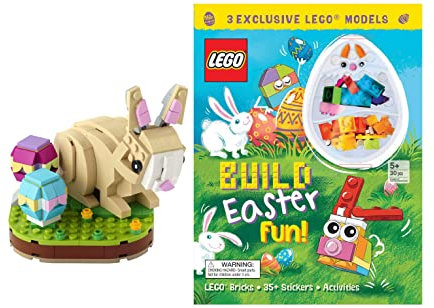 Lego Easter Gift Sets Rabbit Display 40523 BrickHeadz Sheep 40380 Easter Bunny 40463 Creator Bunny & Egg 30583 Build Easter Fun Activity Sticker Book (Lego Easter Bunny & Build Easter Fun Book)