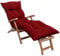 bananair - Cojìn Tumbona Exterior - Grueso, Suave y Duradero - Muy Cómodo, Generosamente Acolchado con Espuma - Cojines Exterior Jardín, Fácil de Instalar (195 x 65 x 15 cm, Rojo)