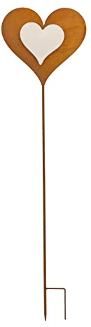 abc HOME | Gartenstecker Herz | Metall | 111 cm H