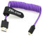 ZBLZGP 8K HDMI Kabel Geflochtene Spirale Rechts Links Winkel Typ A HDMI 2.1 für Sony Canon R5 Nikon Blackmagic Pocket Cinema Kameras (Mirco HDMI-HDMI, Lila geflochten)