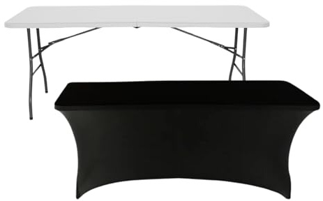 Klapptisch, 240 cm, weiß + Abdeckung für Catering 7house