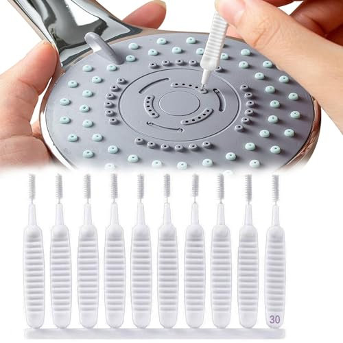 Kitnish 30 Stück Nylonbürsten mit kleinen Löchern, multifunktionale Reinigungsbürste für kleine Lücken, Duschkopf und Telefonlochreinigungswerkzeug