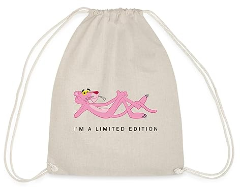 Spreadshirt Pink Panther Ich Bin Eine Limitierte Edition Turnbeutel, One size, Natur