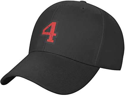 KWQDOZF Nummer 4 Baseballkappe Herren und Damen Entenzungenhut Casquette verstellbar