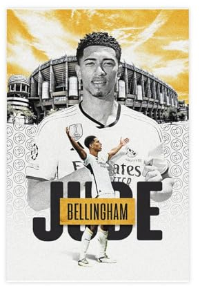 Jude Bellingham Fußball-Poster, 26 Stück, Leinwand-Poster, Schlafzimmer, Dekoration, Sport, Landschaft, Büro, Raumdekoration, Geschenk, ungerahmt, 30 x 45 cm