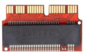 suckoo Placa adaptadora para MacBook Air Pro 2013, 2014, 2015, 2016, 2017, A1465, A1466, A1398, A1502, 12+16 pines a NVME M-Key M.2 PCIE 4.0 3.0, disco duro SSD, color rojo