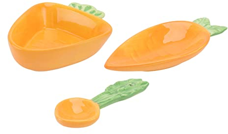 MAGICLULU 3pcs Cartoon Ceramic Tableware Salad Bowl Ramen Flatware Kids Tableware Home Bowl Cartoon Kid Tableware Spoon Dish Bowl Kit Food Container Household Baby Ceramics Porcelain Bowl