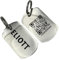 UNIKTAG Médaille gravée en acier avec QR Code, pour chiens et chats, Médaillon QR Code, Médaille personnalisable, Porte-adresse pour chiens (Plaque argent)