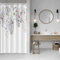ASDCXZ Rideau de douche 120 x 200 cm, motif feuilles, printemps, aquarelle, multicolore, fleurs, feuilles, plantes, salle de bain, lavable, étroit, textile polyester, imperméable, pour baignoire, avec