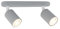 Licht-Erlebnisse Kinderzimmerlampe Decke Grau L: 35 cm klein schwenkbar Metall 2-flammig GU10 JASON Deckenlampe Kinderzimmerleuchte Deckenspot