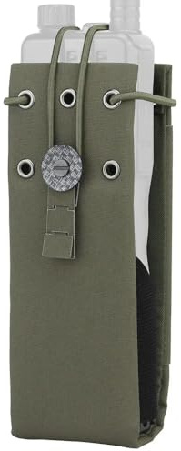 Peminkoo Tactical Molle Radio Walkie Talkie Pouch for MPU5 PRC163 152 148 Interphone Holster Military Waist Bag Airsoft Hunting Vest Gear (Green)
