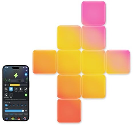 Govee Mini panel de luces, paneles de pared LED RGBIC, panel de luz de cubo DIY, funciona con Matter, Alexa, asistente de Google, para sala de juegos, dormitorio, sala de estar, paquete de 10