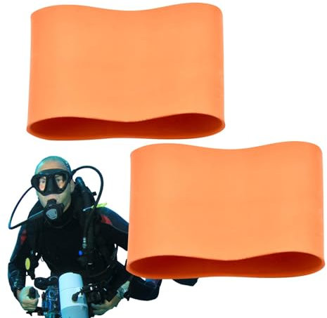 Sghtil Lot de 2 manchons de serrage pour combinaison de plongée, support de poignet en caoutchouc – Lot de 2 manchettes multifonctionnelles, menottes étanches, sécurité pour la plongée en sauvetage,