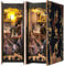 Fsolis Book Nook Kit-DIY Puppenhaus Holz Haus, Buch Ecke Miniatur Kit für,modellbausatz Bücherregaleinsatz mit Sensor Led Licht,Beliebte Geschenke für Jungen (The Legend of WU Kong)