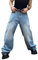Zewool Jeans Baggy Hip hop pour Hommes,Jeans Skater à Jambe Large,Pantalons en Denim à Coupe Loose,Streetwear Jambe Droite Coupe relaxée Y2K extrême liberté de Mouvement Skateboard,C10 Bleu,M