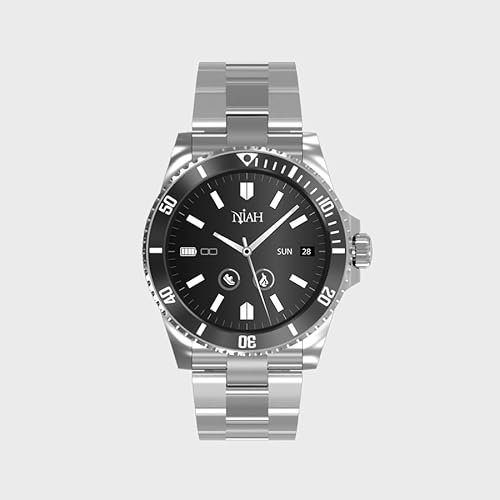 TECHMADE Smartwatch Niah Neptune, orologio digitale uomo – Cinturino in silicone nero Stile Sportivo, Display AMOLED, Monitoraggio Salute e Notifiche, chiamate, notifiche, funzione SOS, (NERO)