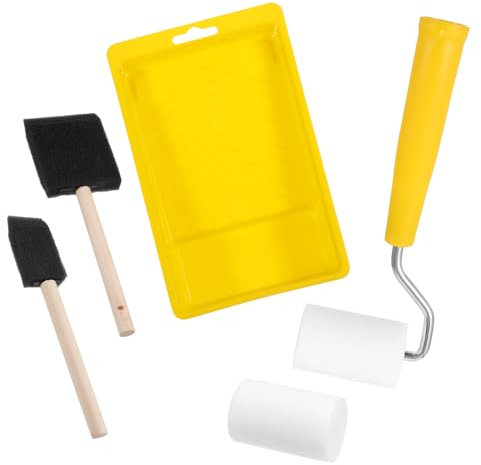 Sibba Rouleau À Peinture Éponge de 2inch Recharge en Mousse Haute Densité Kit de Rouleaux de Peinture de Finition Fine Mini Petits Rouleaux Outils D'application de Peinture pour Meubles