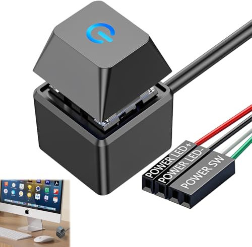 Botón Encendido Pc Apagado para Arranque Remoto Externo Pc Ordenador Placa Base Power on off Interruptor de Encendido Multifuncional de Escritorio para Un Fácil Control de Inicio y Reinicio
