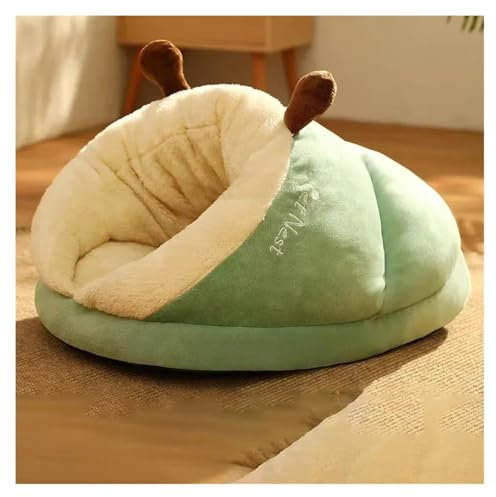 Kleines Hundebett, Katzenhöhle, beheiztes Katzenbett, Haustierzelt für kleine mittelgroße Welpen, Kätzchen, Katzen, süßes Katzennestbett, dicker, warmer, weicher Fleece-Katzenschlafsack, gemütliches,S