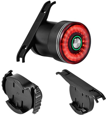 Fahrrad Smart Rücklicht,Bremsaktiviertes Rücklicht,Auto On/Off,USB Aufladbar Rücklicht Fahrrad LED,5 Modi Sicherheitswarnung Fahrradlicht,IP65 Wasserdicht für Rennrad,MTB,E-Bike