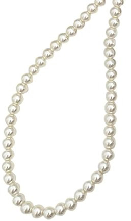 Aotiwe Beaded Necklaces for Women Trendy Boho, Silver Bead Necklace for Women Round Pearl Boho Necklace