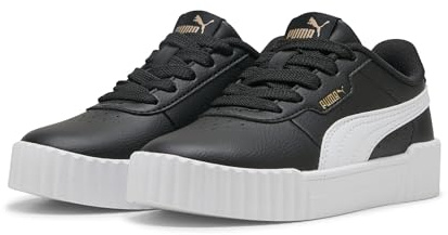 PUMA Mädchen Carina 3.0 Sneakers 34, Black White Gold