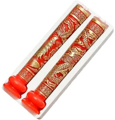 Cabilock Einzigartiges Drachen- Und Kerzenpaar Chinesisches Hochzeitsparty-zubehör Stilvolles Paraffin- Für Die Hochzeitsszene