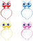 skyrabbiter Außerirdischer Haarreif mit Großen Augen, Einheitsgröße, Smiley, Party-Kostüm Accessoire, Karnevalszubehör (4Pc)