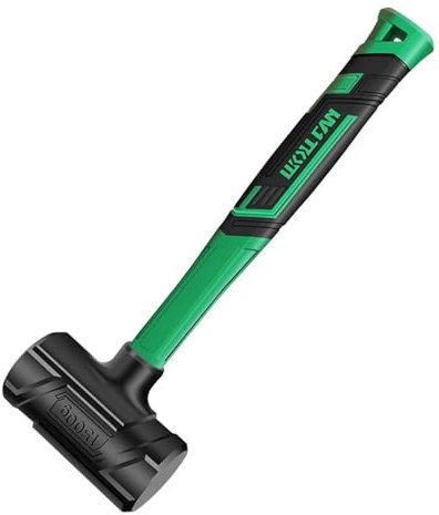 BUSKPOK Dead Blow Hammer, Rubber Mallet with Non-Slip Grip, Marring Resistant (3LB)