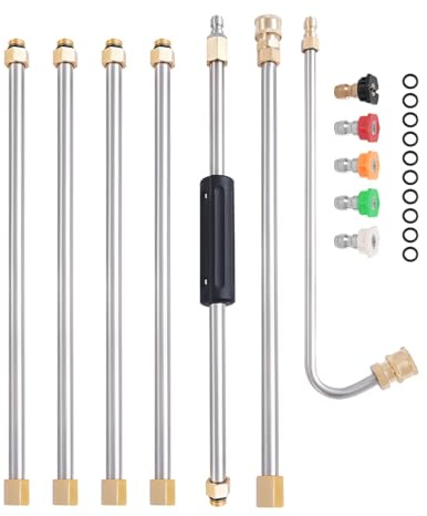 Pressure Washer Extension Wand Kit, Roof and Car Cleaning Tool Surface and Window Cleaner (30°)