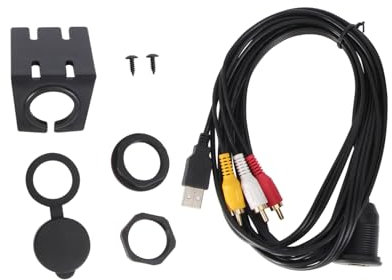 LIFKICH Prolunga USB 2 Metri per Auto Adattatore Audio Aux 3,5 Mm a Resistente Colore Nero