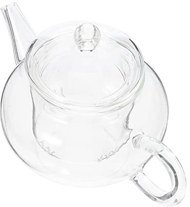 Alipis Tetera de Vidrio Transparente Infusor para y Herbal para Hogar y Oficina