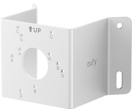 eufy Corner Mount Bracket (T870B), Metal Outdoor Adapter for All eufy PoE Cameras and Select Wi-Fi Outdoor Cameras, Expands Surveillance Coverage, Easy Installation