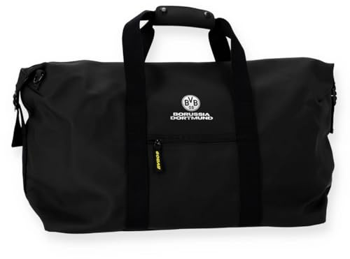 Dortmund Borussia BVB Weekender Tasche Schwarz – Offizielle Reisetasche & Sporttasche – Fanartikel BVB – Große Sporttasche Herren für Reise, Fitness & Freizeit